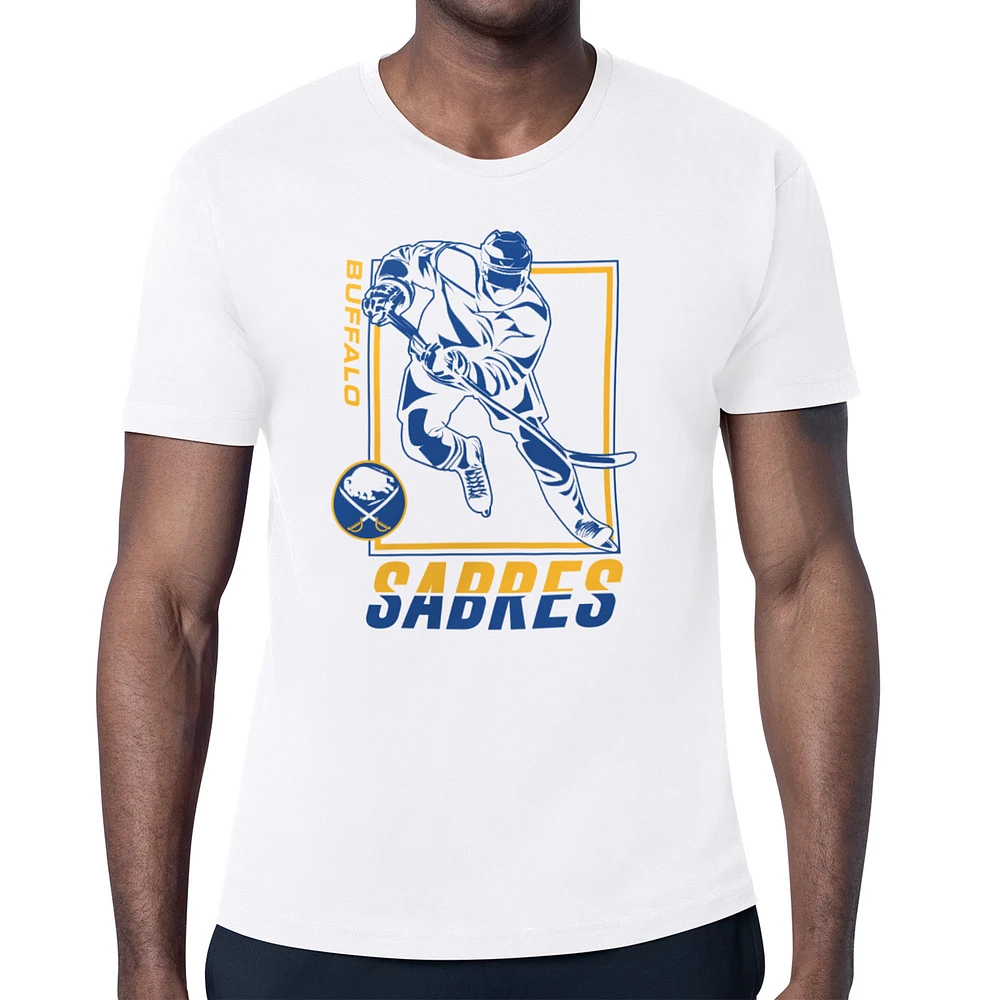 Men's Starter White Buffalo Sabres Player Grid T-Shirt