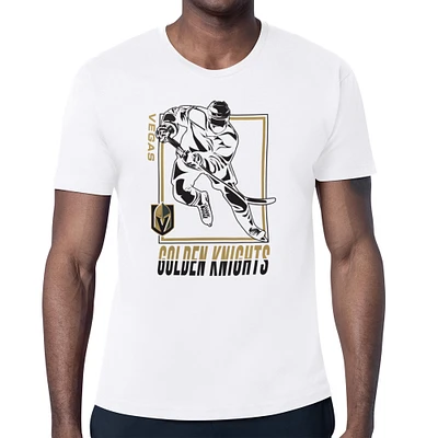 Men's Starter White Vegas Golden Knights Player Grid T-Shirt