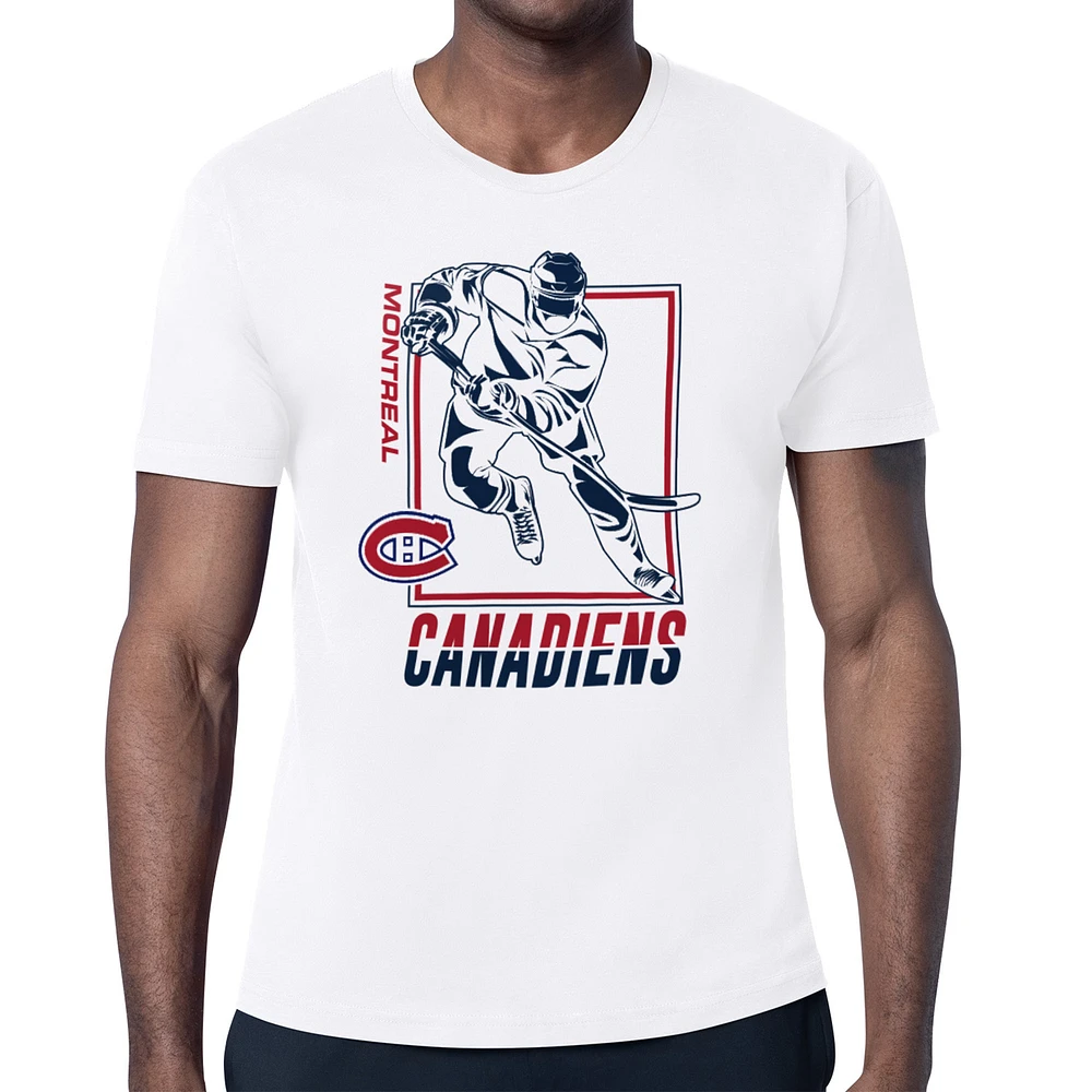 Men's Starter White Montreal Canadiens Player Grid T-Shirt