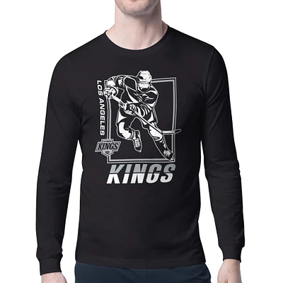 Men's Starter Los Angeles Kings Player Grid Long Sleeve T-Shirt