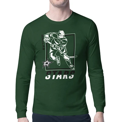 Men's Starter Dallas Stars Player Grid Long Sleeve T-Shirt