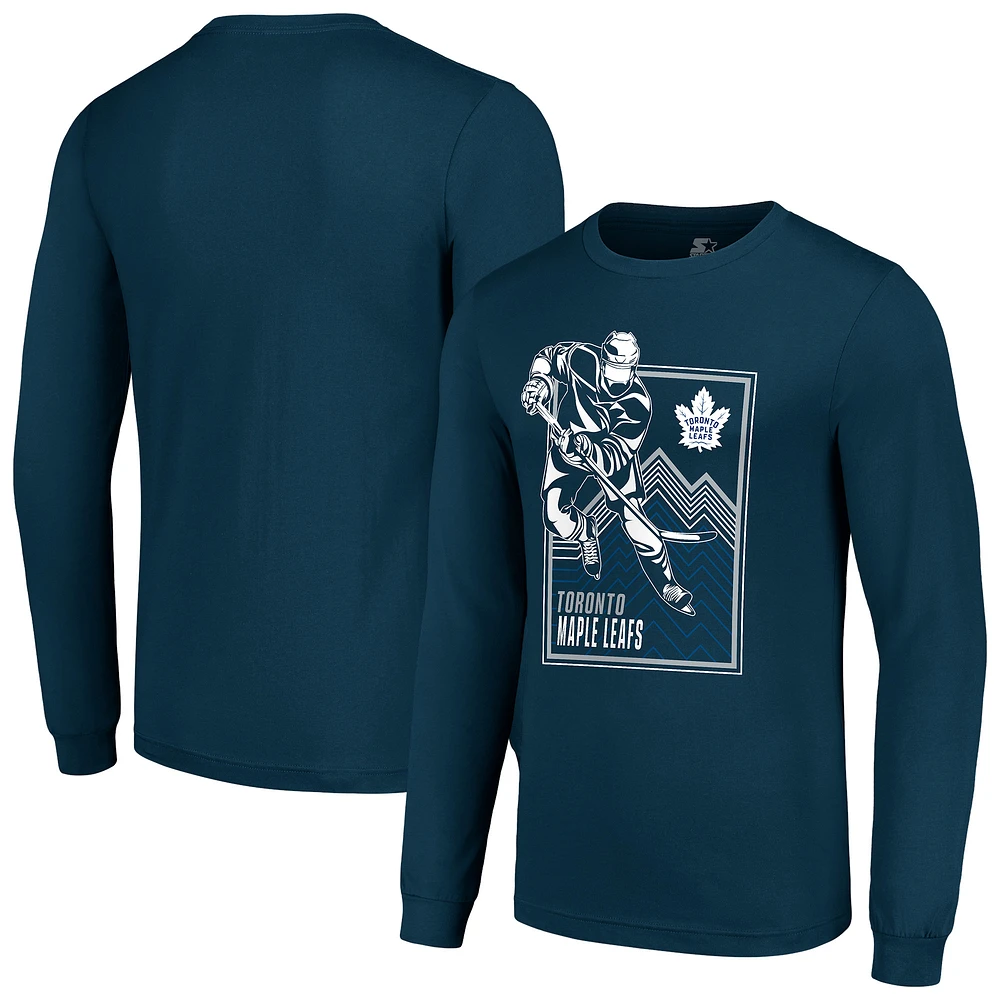 Men's Starter Toronto Maple Leafs Player Grid Long Sleeve T-Shirt