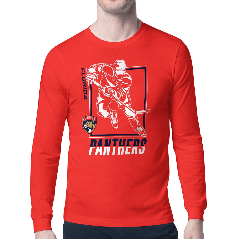 Men's Starter Florida Panthers Player Grid Long Sleeve T-Shirt