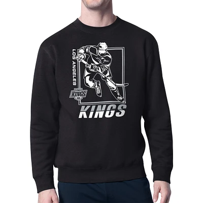 Men's Starter Los Angeles Kings Player Grid Fleece Pullover Sweatshirt