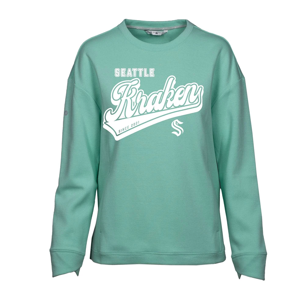 Women's Levelwear Mint Seattle Kraken Fiona Sweep Pullover Sweatshirt