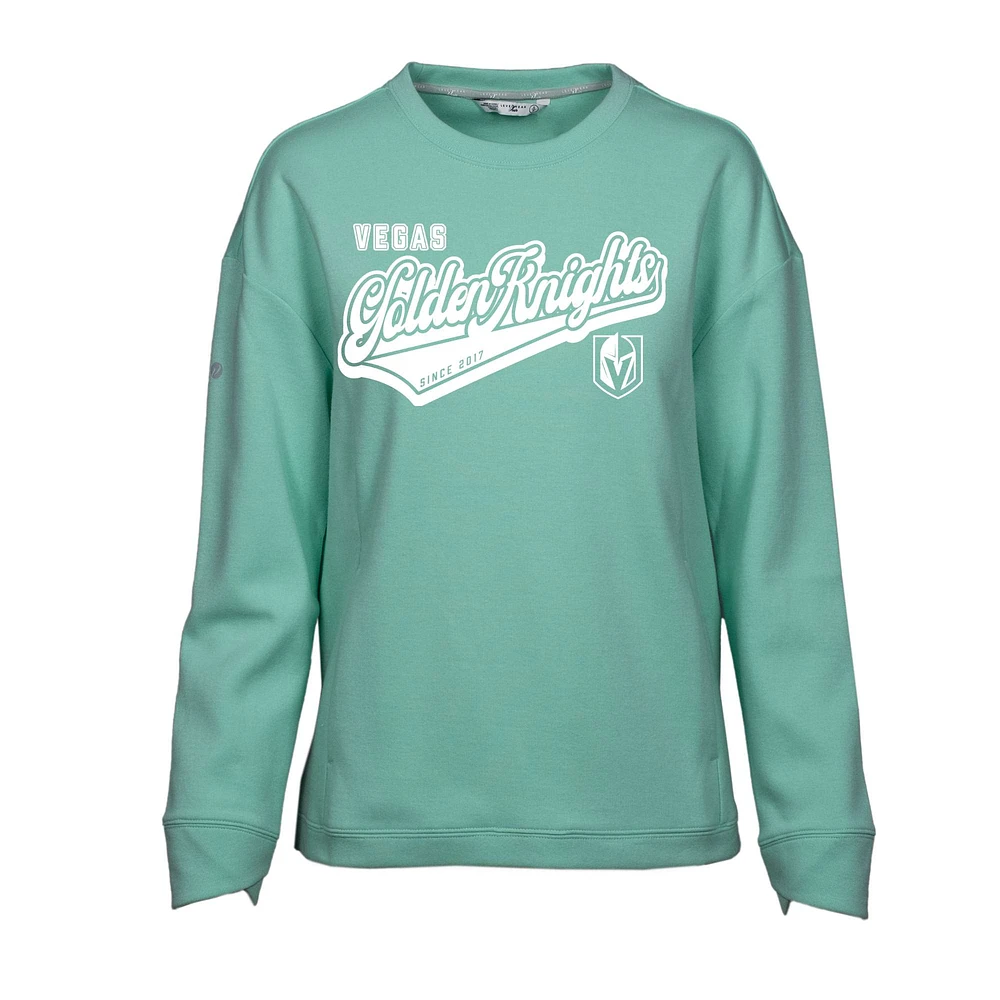 Women's Levelwear Mint Vegas Golden Knights Fiona Sweep Pullover Sweatshirt