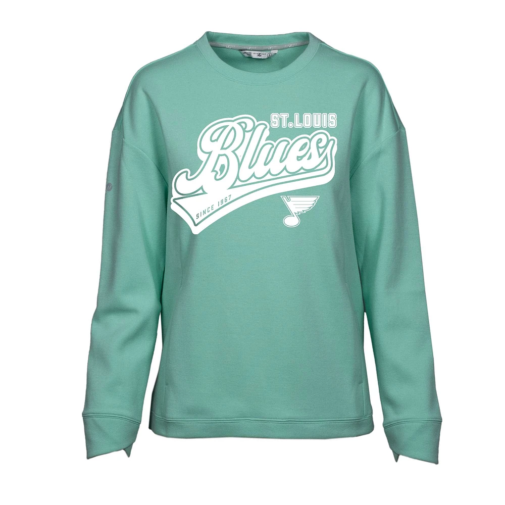 Women's Levelwear Mint St. Louis Blues Fiona Sweep Pullover Sweatshirt