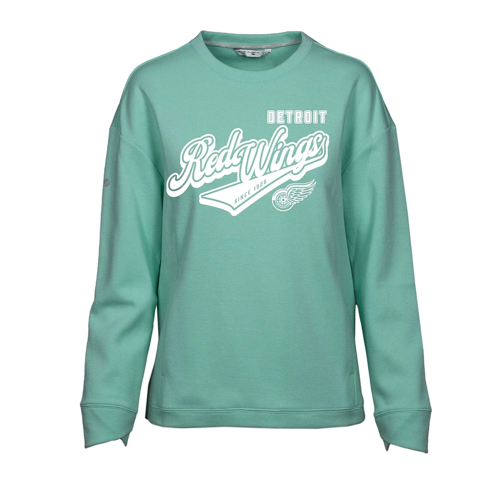 Women's Levelwear Mint Detroit Red Wings Fiona Sweep Pullover Sweatshirt