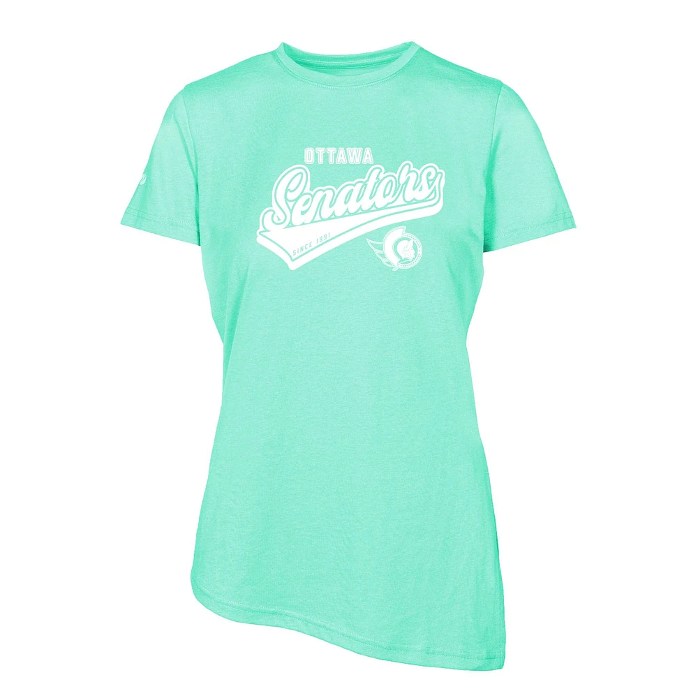 Women's Levelwear Mint Ottawa Senators Birch Sweep T-Shirt
