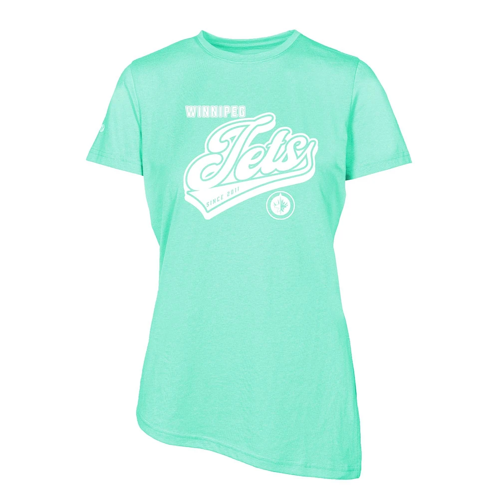 Women's Levelwear Mint Winnipeg Jets Birch Sweep T-Shirt
