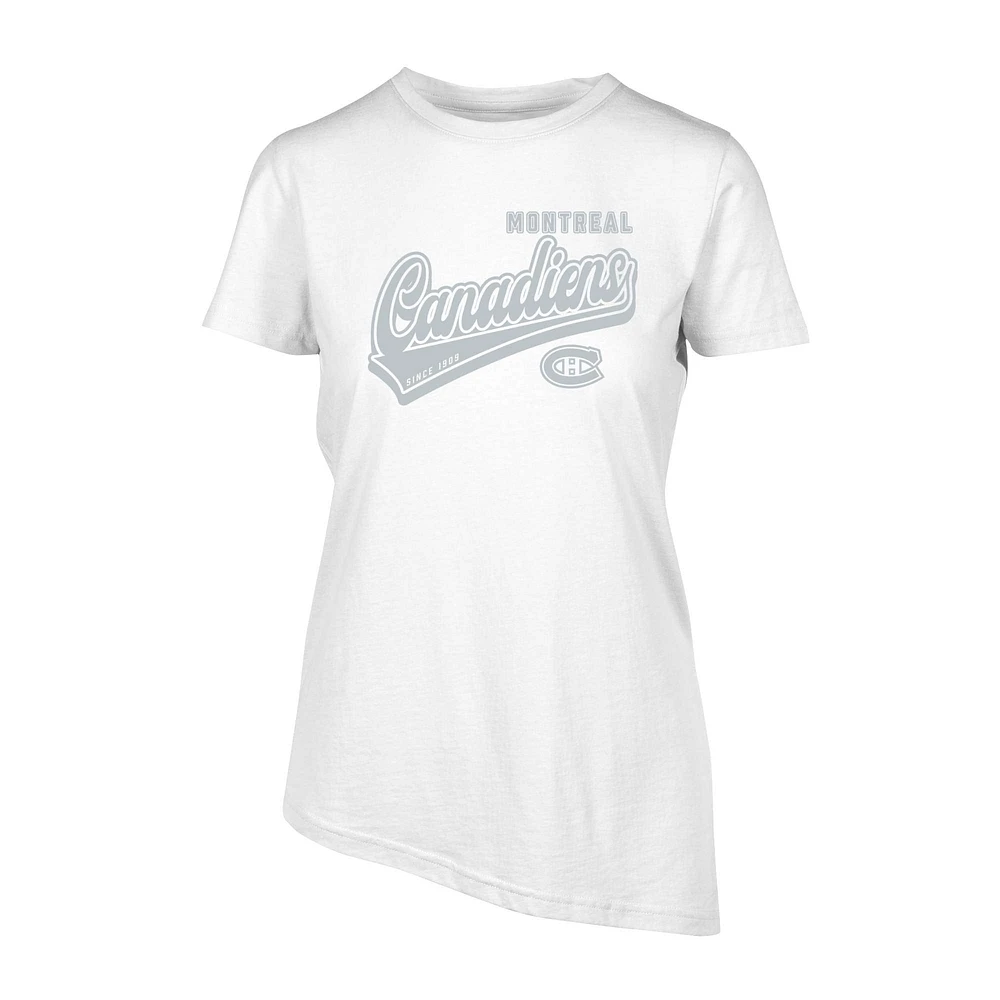 Women's Levelwear White Montreal Canadiens Birch Sweep T-Shirt