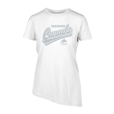 Women's Levelwear White Vancouver Canucks Birch Sweep T-Shirt