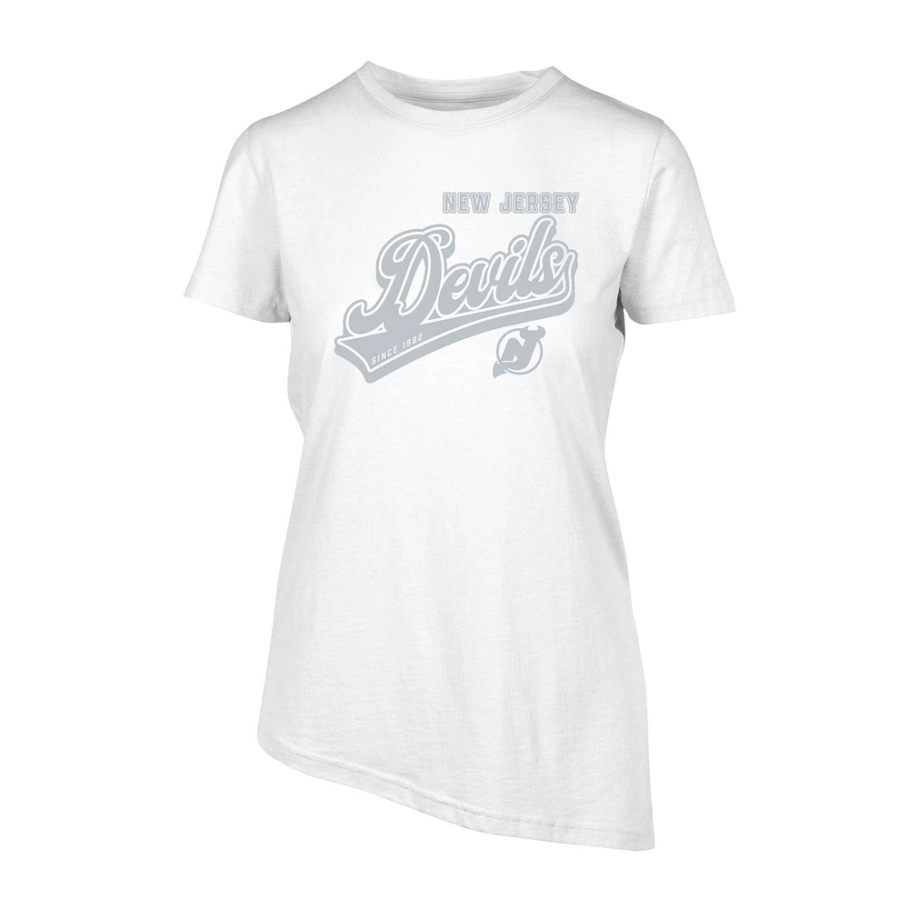 Women's Levelwear White New Jersey Devils Birch Sweep T-Shirt