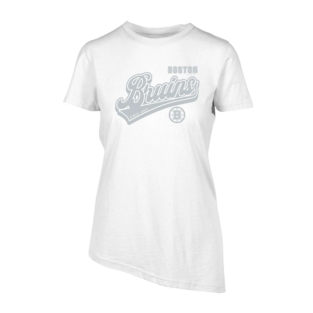 Women's Levelwear White Boston Bruins Birch Sweep T-Shirt
