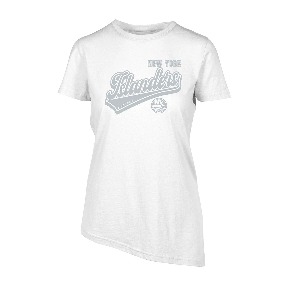 Women's Levelwear White New York Islanders Birch Sweep T-Shirt