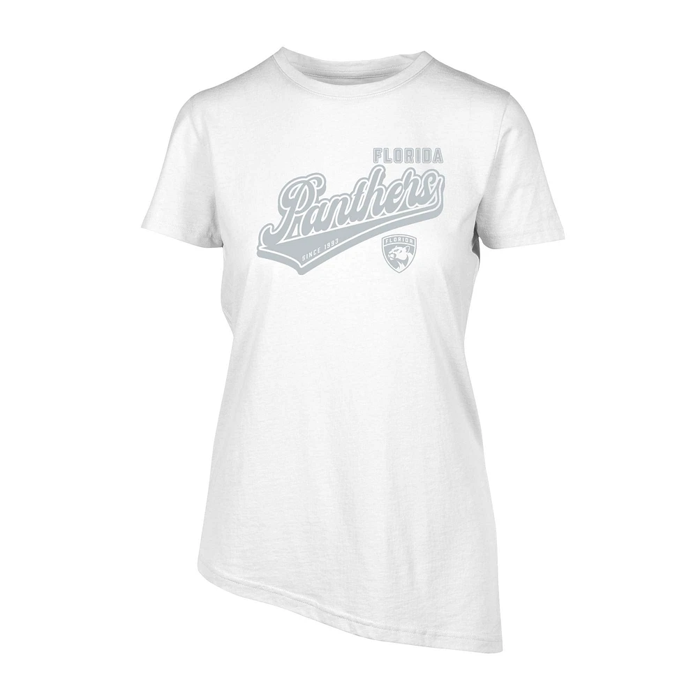 Women's Levelwear White Florida Panthers Birch Sweep T-Shirt