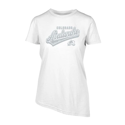 Women's Levelwear White Colorado Avalanche Birch Sweep T-Shirt