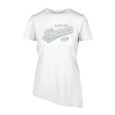 Women's Levelwear White Carolina Hurricanes Birch Sweep T-Shirt