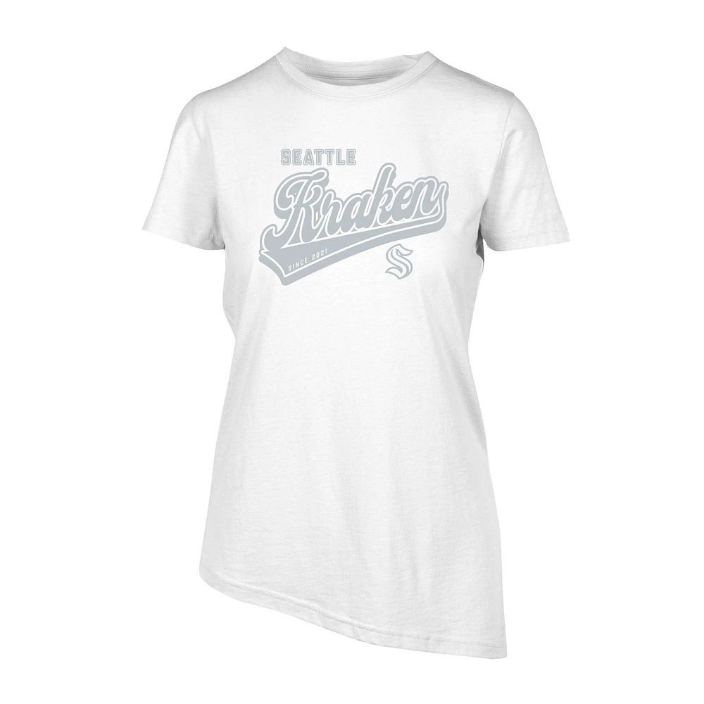 Women's Levelwear White Seattle Kraken Birch Sweep T-Shirt