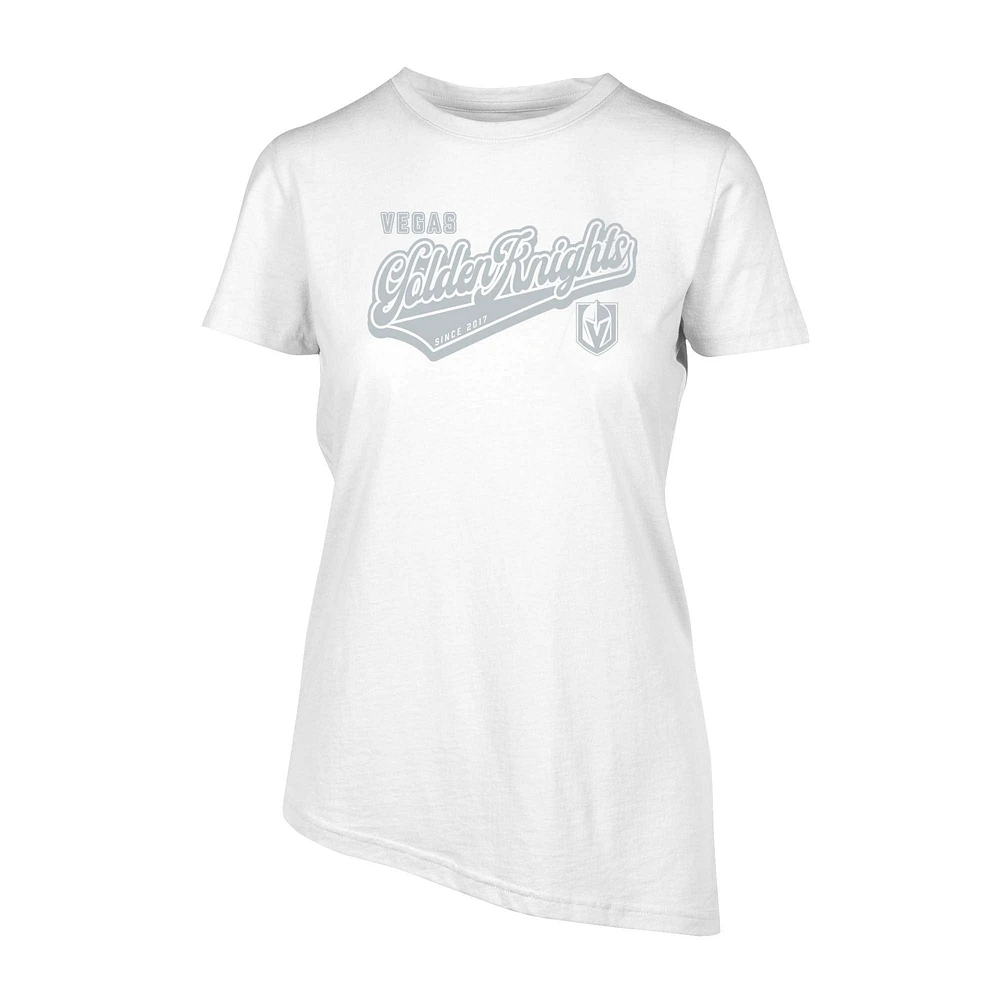 Women's Levelwear White Vegas Golden Knights Birch Sweep T-Shirt