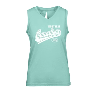 Women's Levelwear Mint Montreal Canadiens Paisley Sweep V-Neck Tank Top