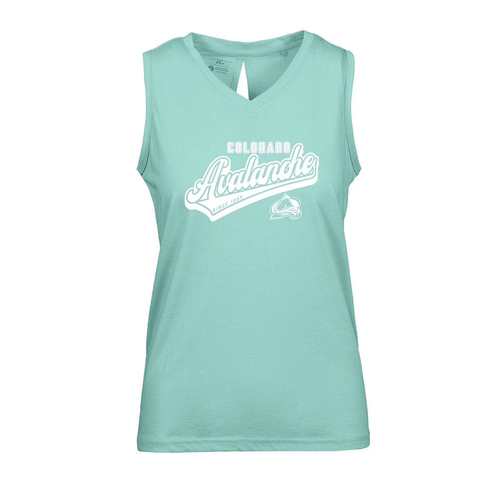 Women's Levelwear Mint Colorado Avalanche Paisley Sweep V-Neck Tank Top
