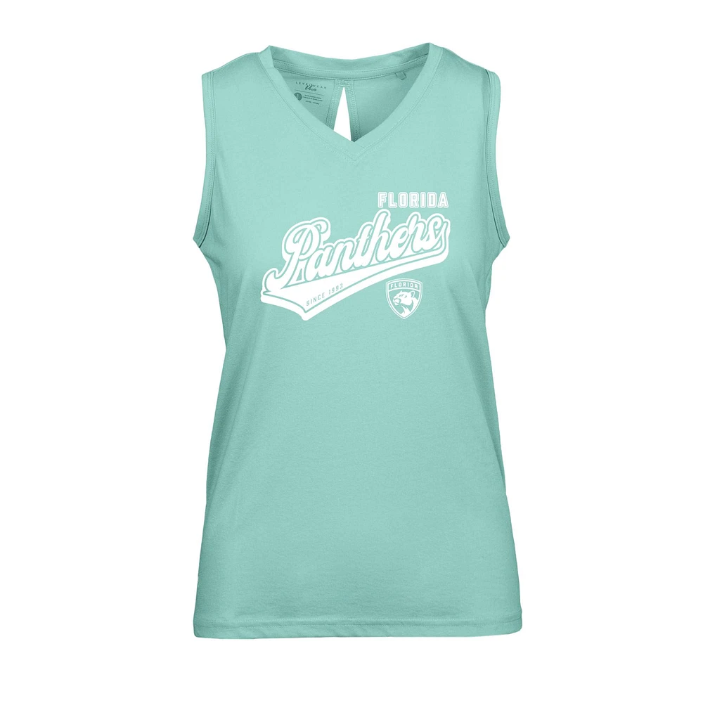 Women's Levelwear Mint Florida Panthers Paisley Sweep V-Neck Tank Top