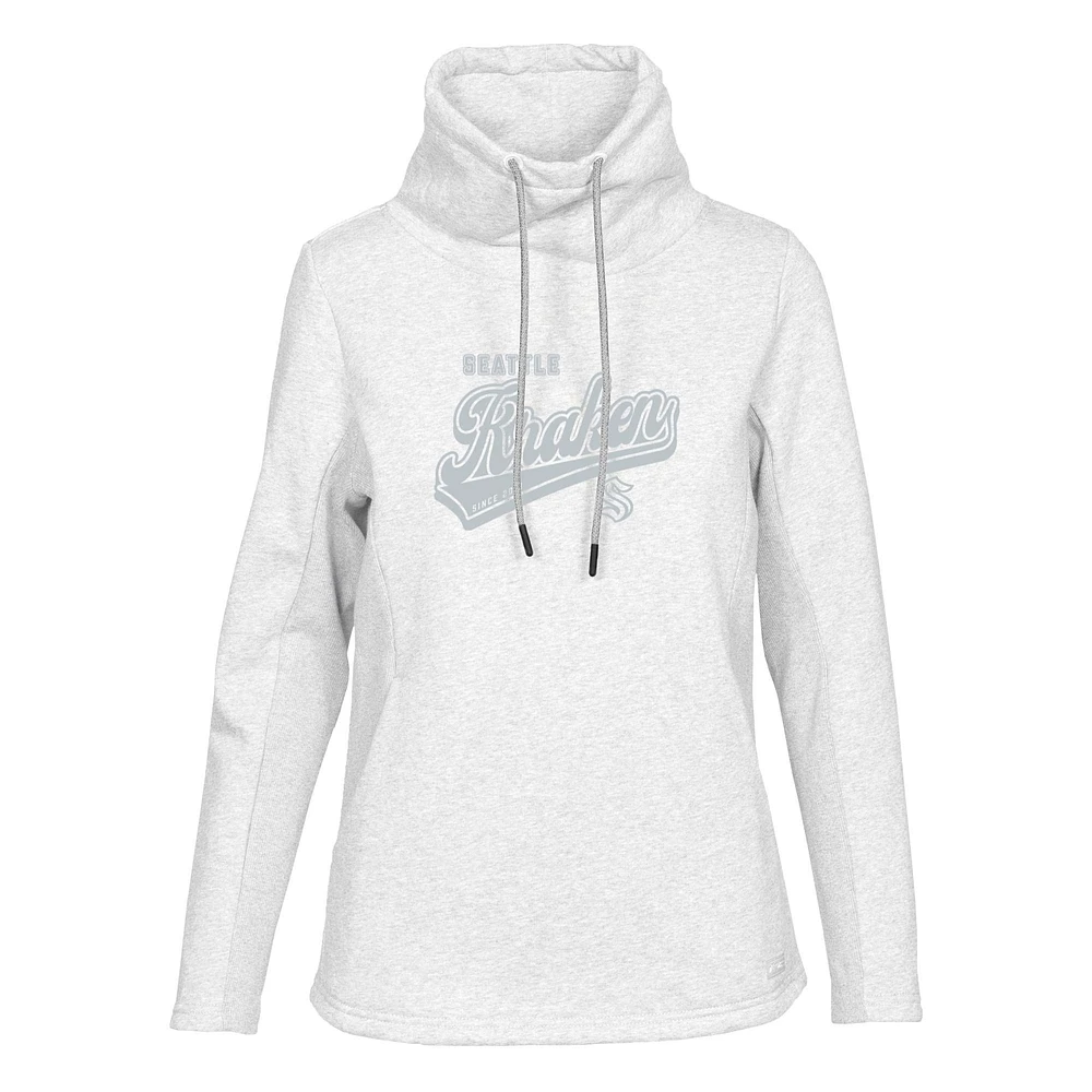 Women's Levelwear Oatmeal Seattle Kraken Loop Sweep Pullover Hoodie