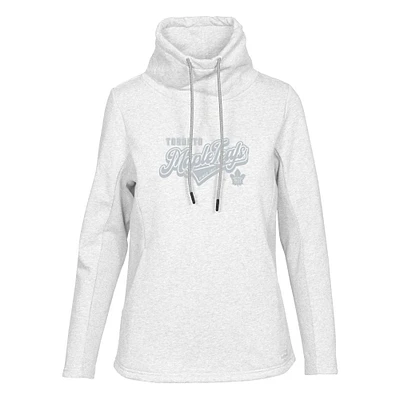 Women's Levelwear Oatmeal Toronto Maple Leafs Loop Sweep Pullover Hoodie