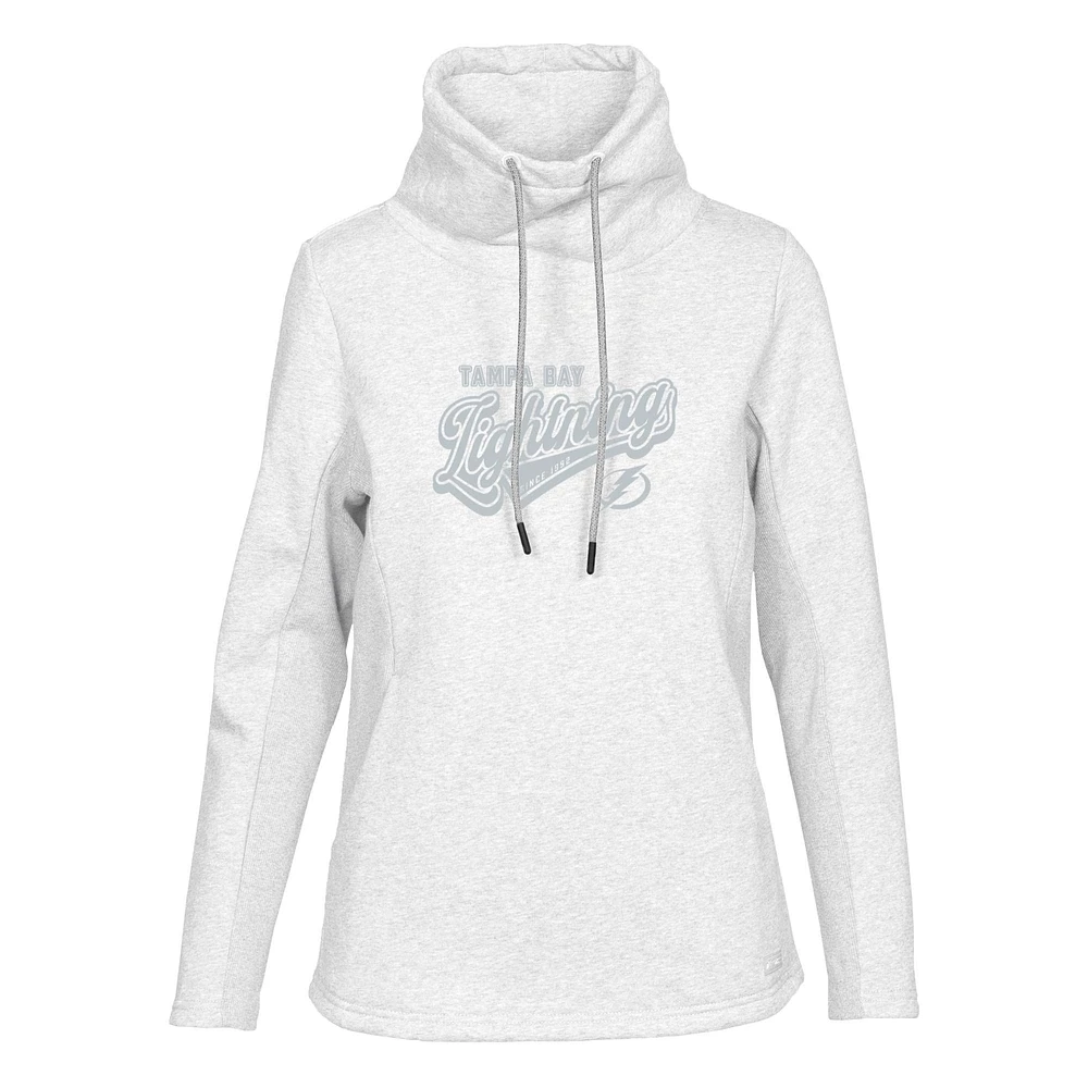 Women's Levelwear Oatmeal Tampa Bay Lightning Loop Sweep Pullover Hoodie