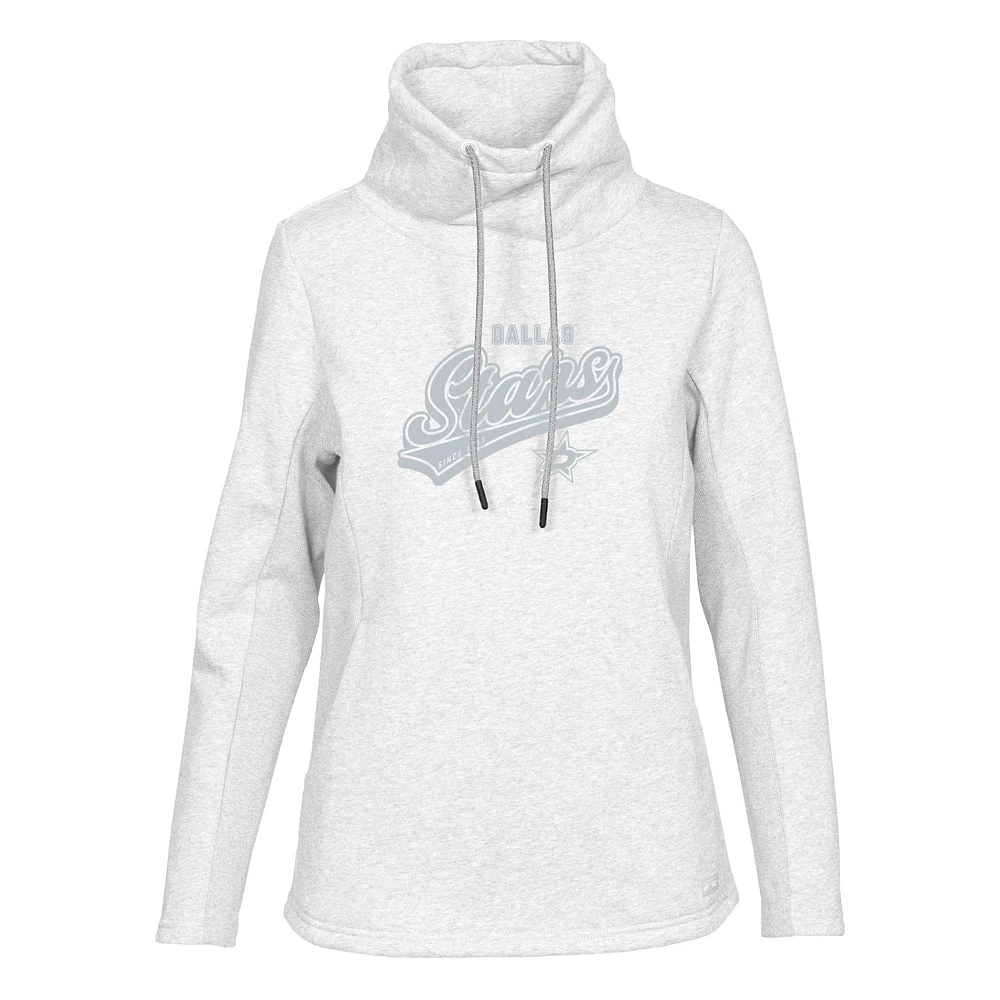 Women's Levelwear Oatmeal Dallas Stars Loop Sweep Pullover Hoodie