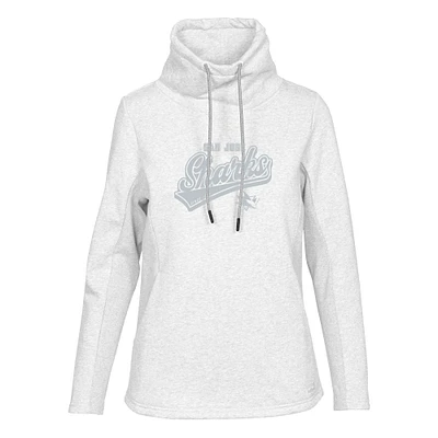 Women's Levelwear Oatmeal San Jose Sharks Loop Sweep Pullover Hoodie