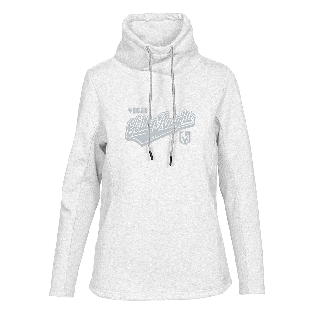 Women's Levelwear Oatmeal Vegas Golden Knights Loop Sweep Pullover Hoodie