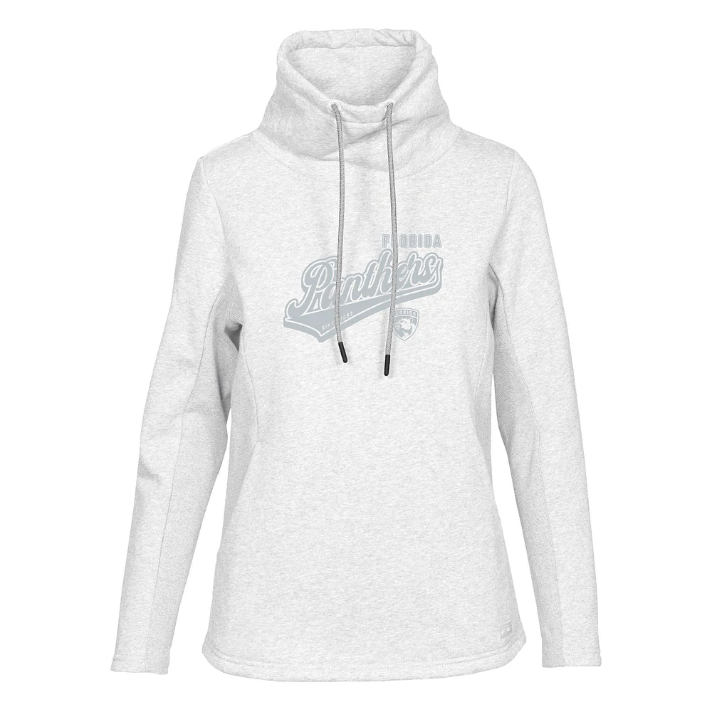 Women's Levelwear Oatmeal Florida Panthers Loop Sweep Pullover Hoodie