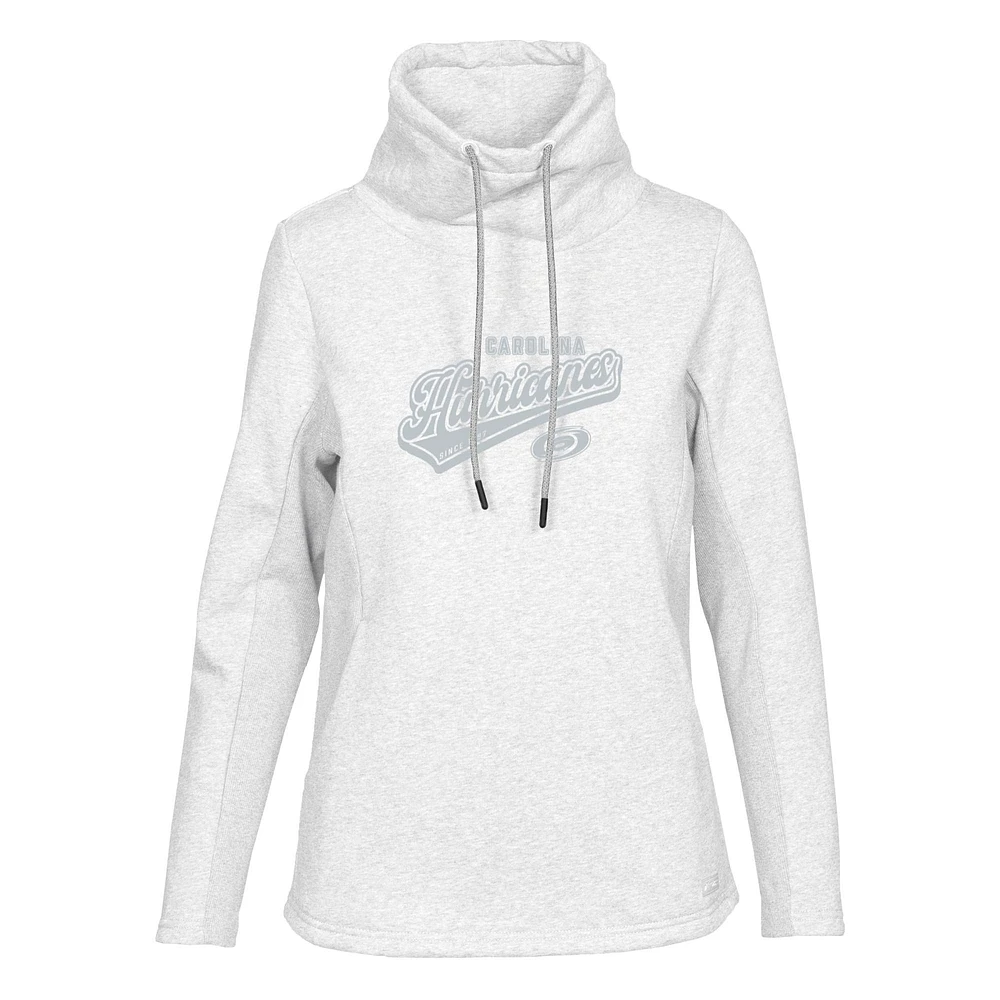 Women's Levelwear Oatmeal Carolina Hurricanes Loop Sweep Pullover Hoodie