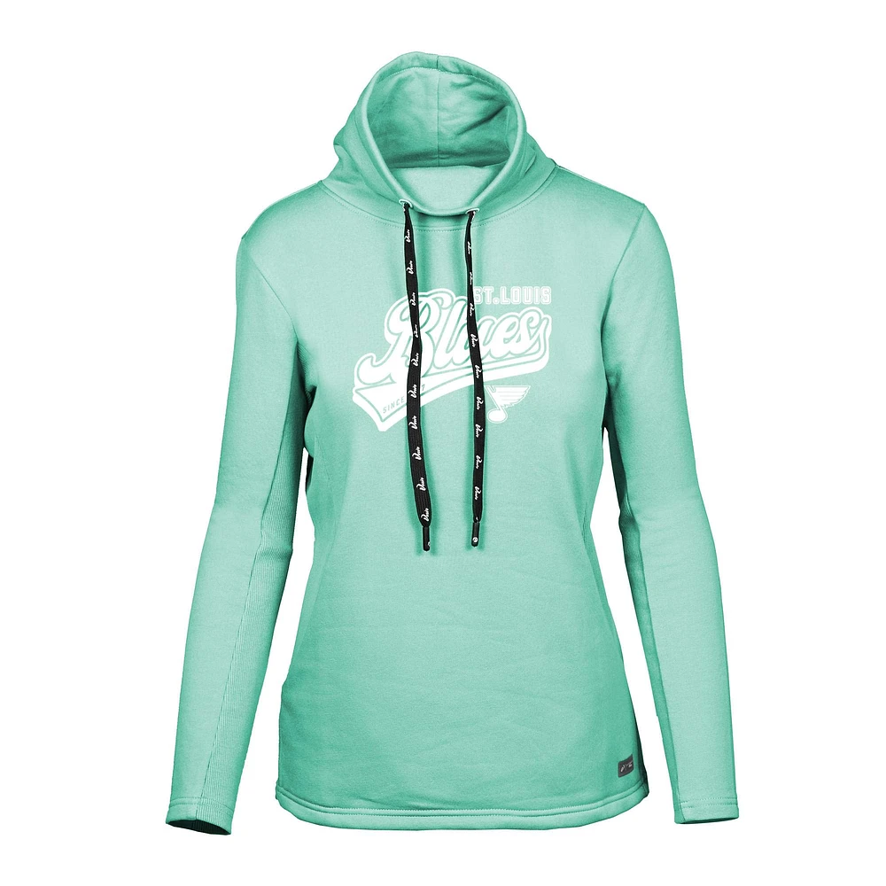 Women's Levelwear Mint St. Louis Blues Loop Sweep Pullover Hoodie