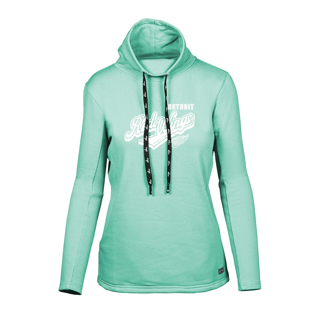 Women's Levelwear Mint Detroit Red Wings Loop Sweep Pullover Hoodie