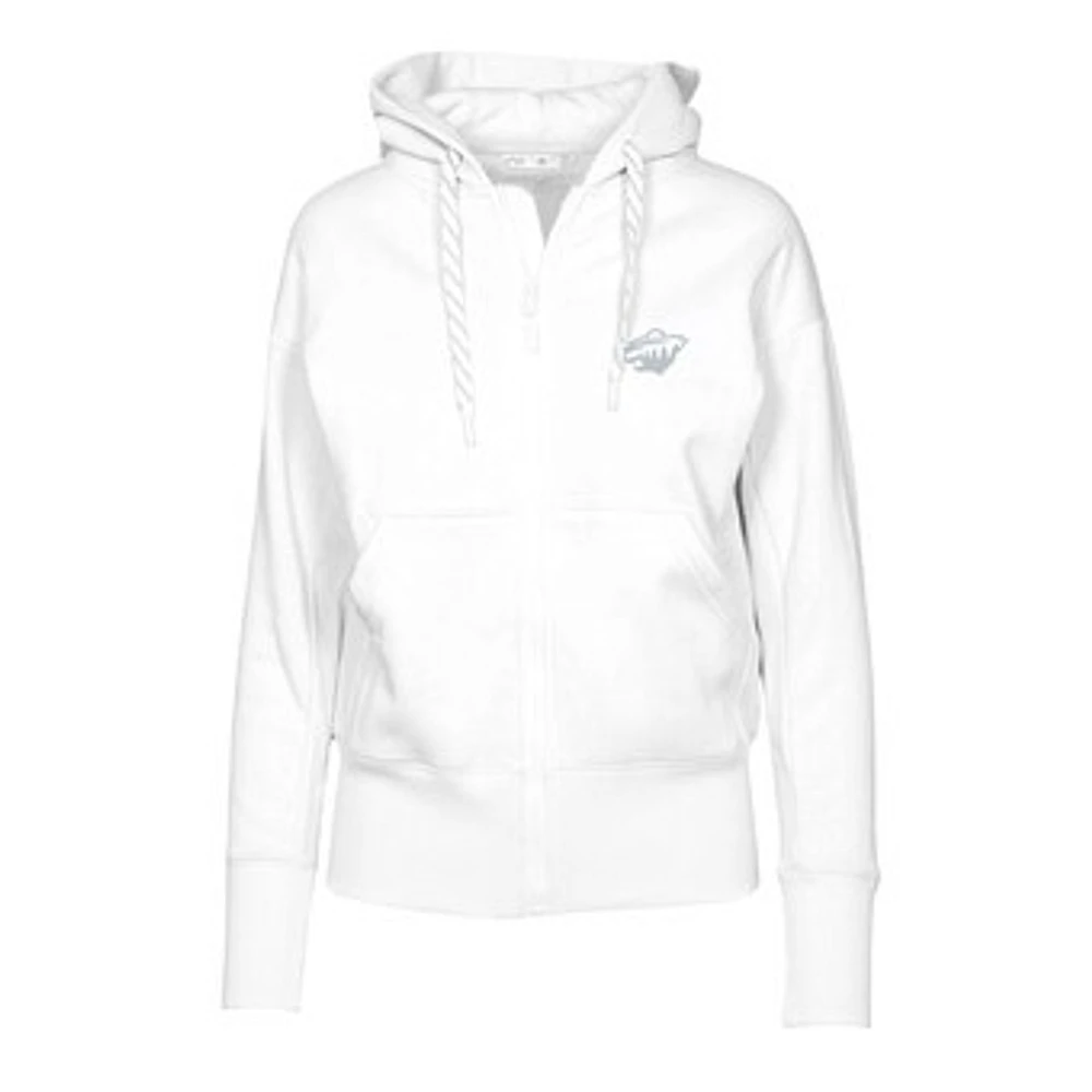 Women's Levelwear White Minnesota Wild Gardinia Core Full-Zip Hoodie Jacket