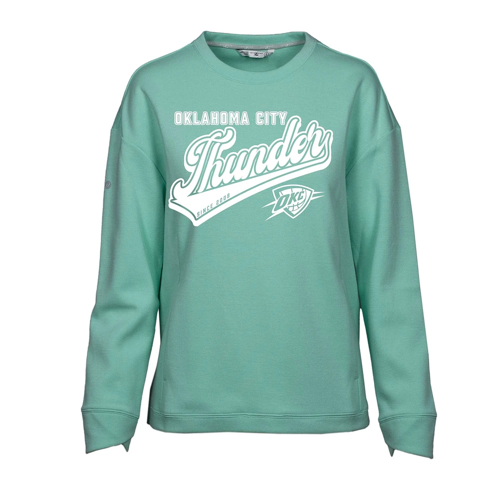 Women's Levelwear Mint Oklahoma City Thunder Fiona Sweep Pullover Sweatshirt