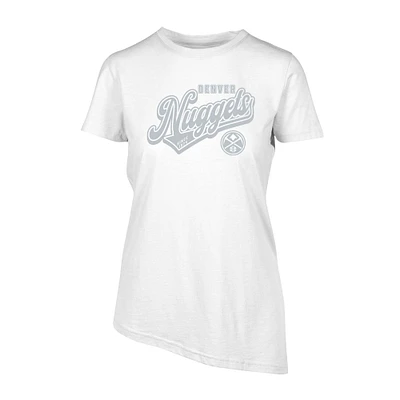 Women's Levelwear White Denver Nuggets Birch Sweep T-Shirt