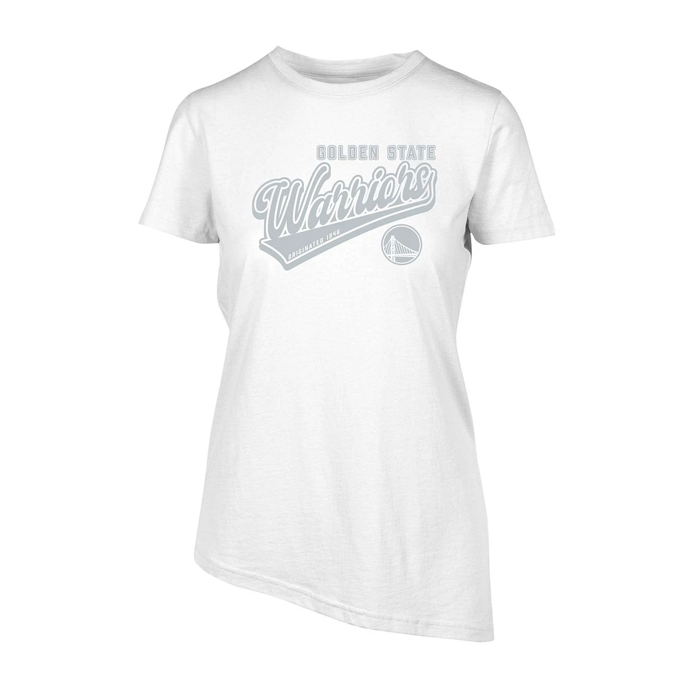 Women's Levelwear White Golden State Warriors Birch Sweep T-Shirt