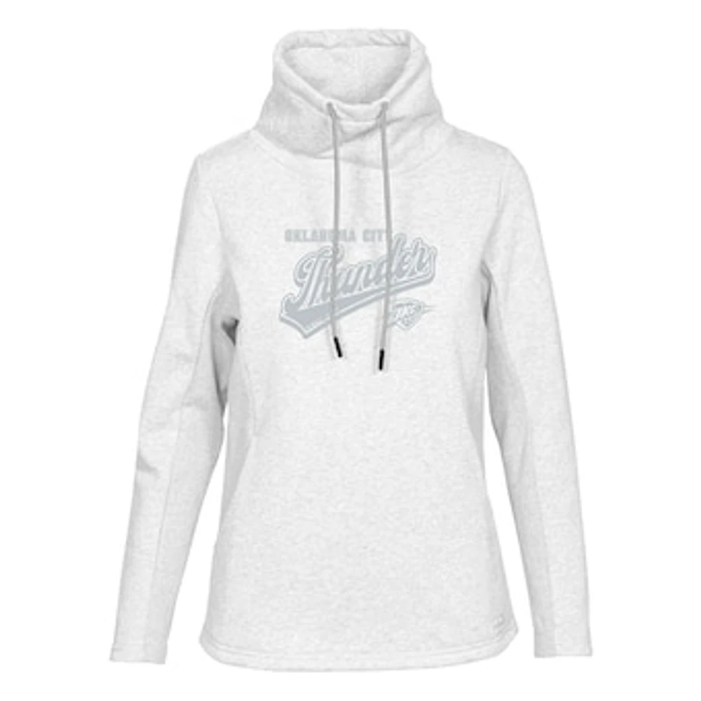 Women's Levelwear Cream Oklahoma City Thunder Loop Sweep Pullover Sweatshirt