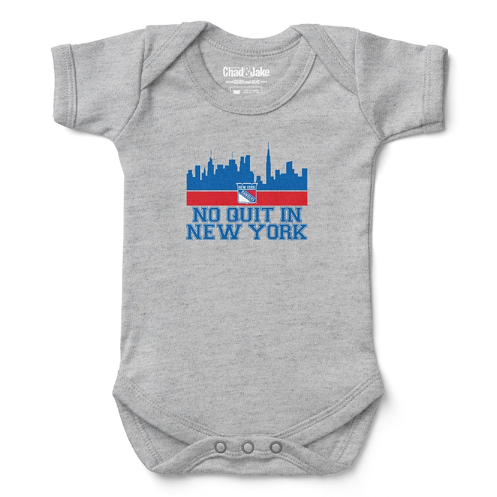 Newborn & Infant Chad Jake Heather Gray New York Rangers No Quit Bodysuit