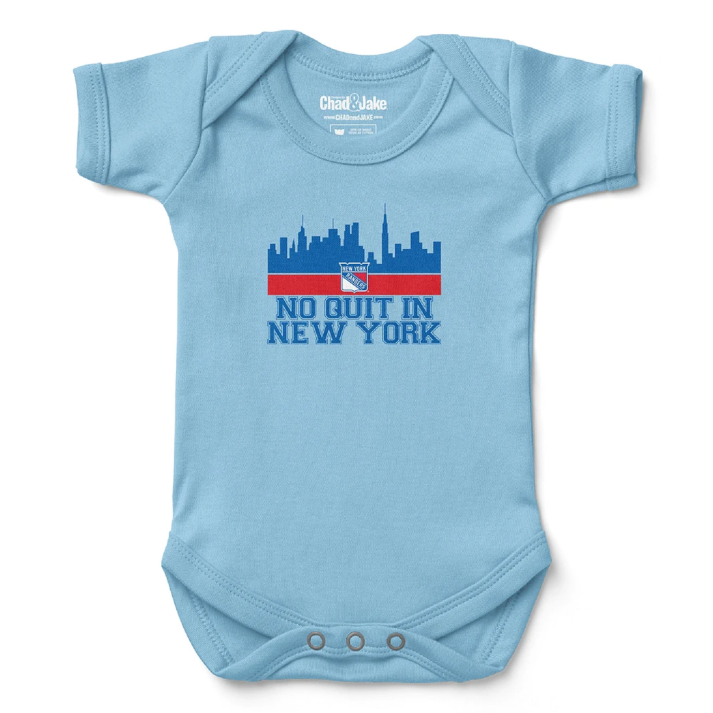 Newborn & Infant Chad Jake Light Blue New York Rangers No Quit Bodysuit