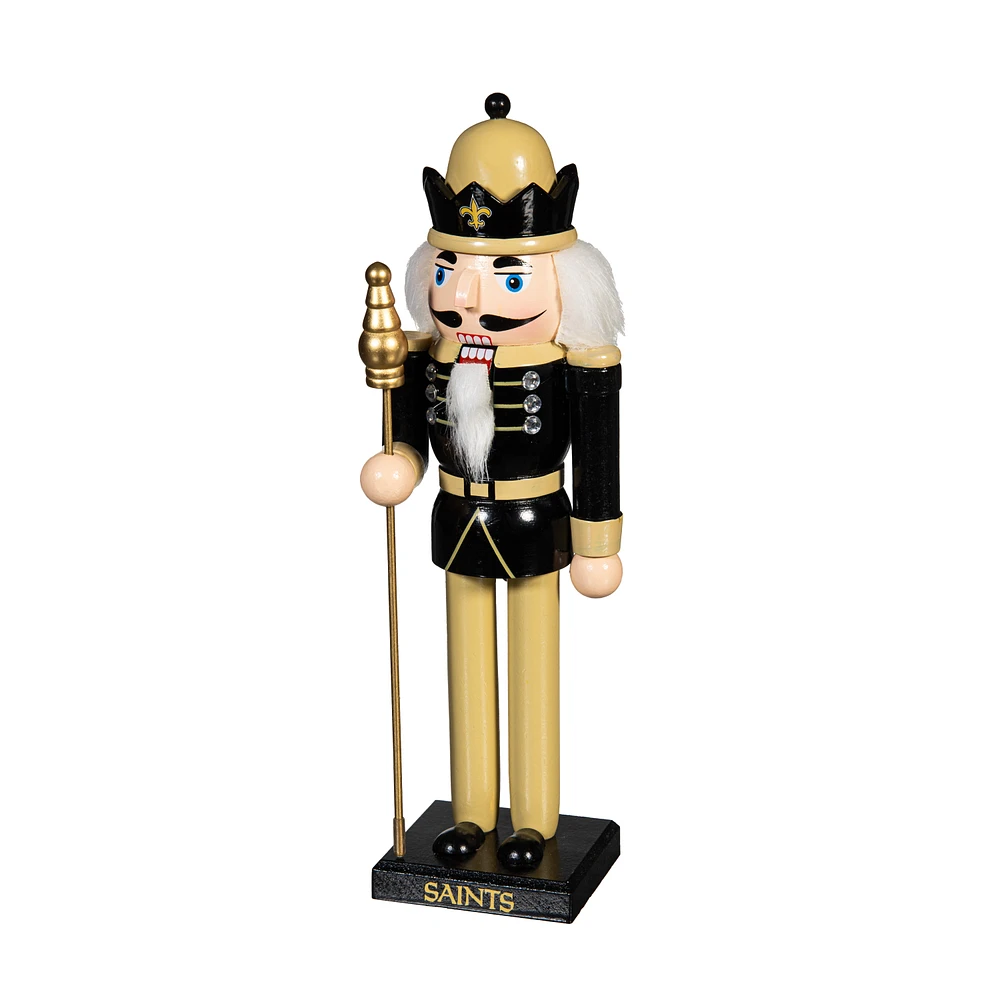 New Orleans Saints 12" Wooden Nutcracker Statue