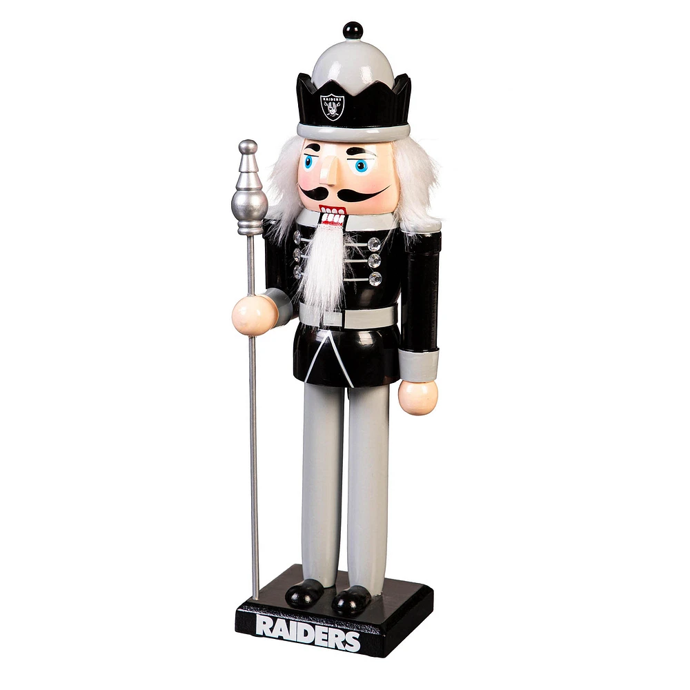 Las Vegas Raiders 12" Wooden Nutcracker Statue
