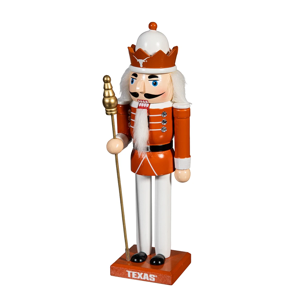 Texas Longhorns 12" Wooden Nutcracker Statue