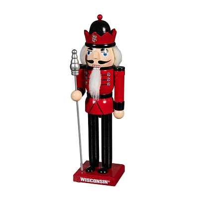 Wisconsin Badgers 12" Wooden Nutcracker Statue