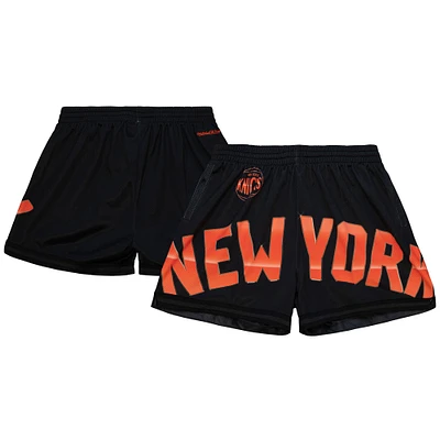 Women's Mitchell & Ness Black New York Knicks Big Face 4.0 Basketball Shorts