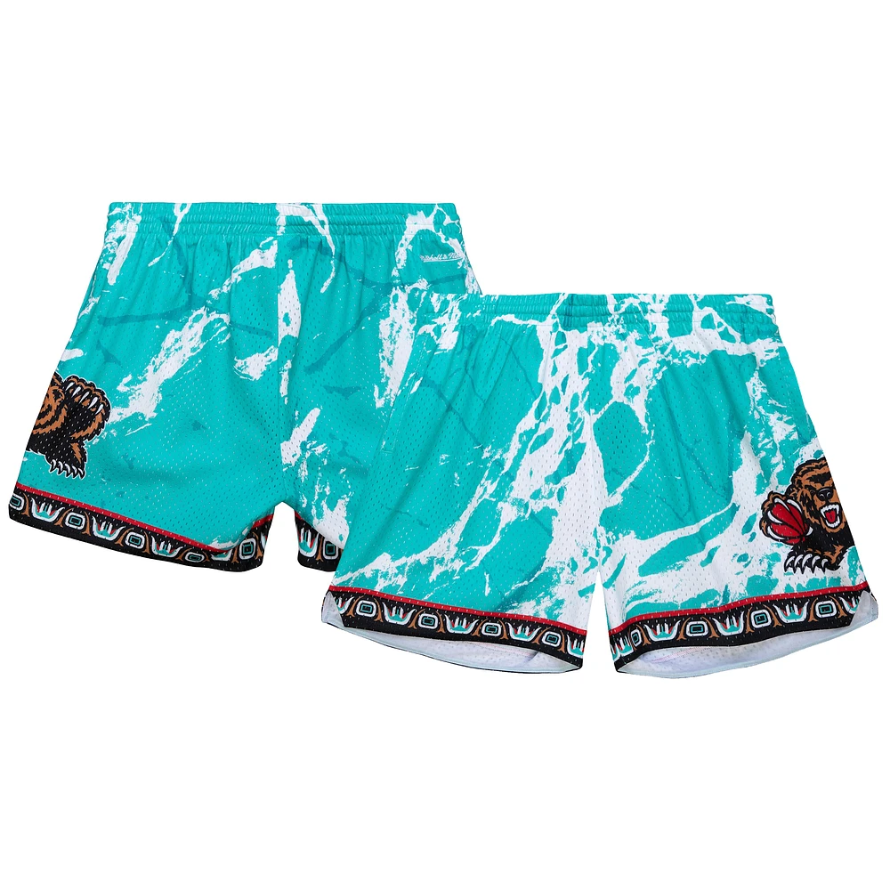 Women's Mitchell & Ness Teal Vancouver Grizzlies Marble Shorts